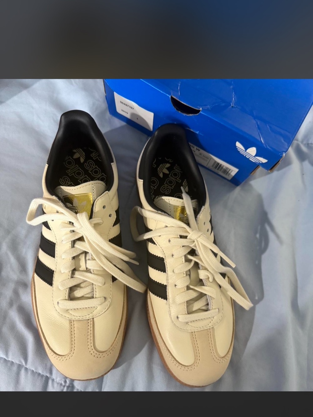 Adidas Women’s Samba OG Cream with Black Stripes